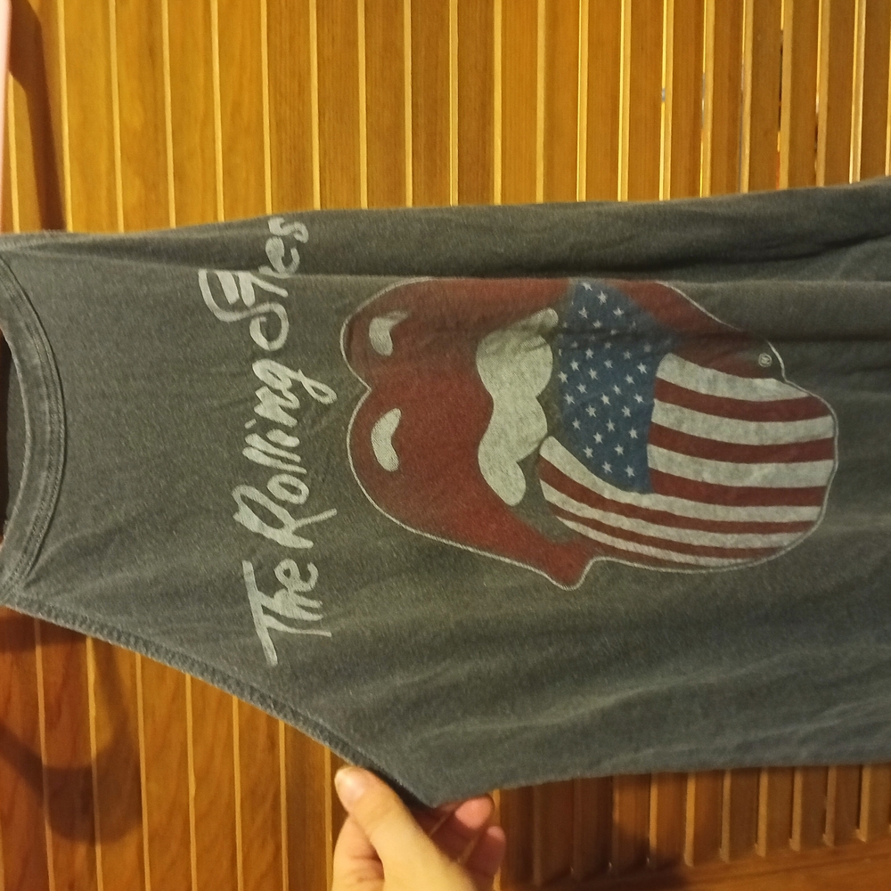 Gray Sleeveless Rolling Stones Tank Top By DAYDREAMER